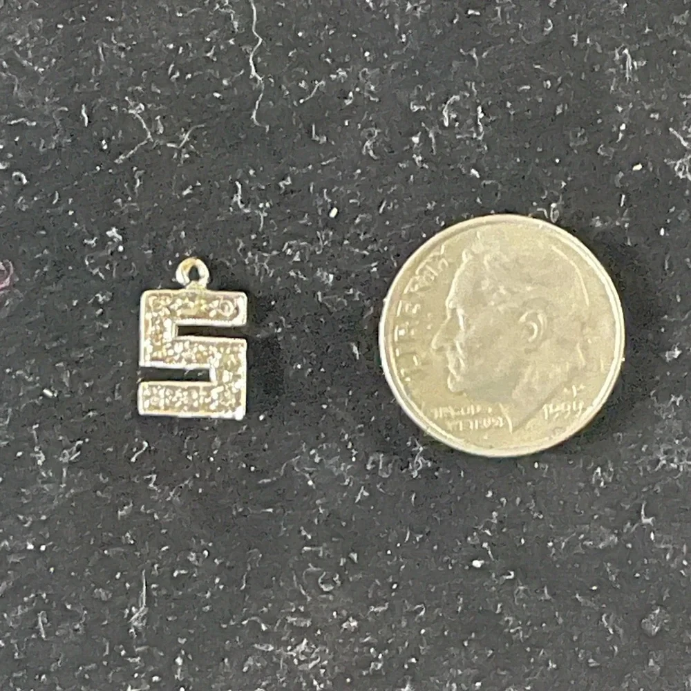 Antique 10k Diamond Initial “S” Pendant - Picture 4 of 7